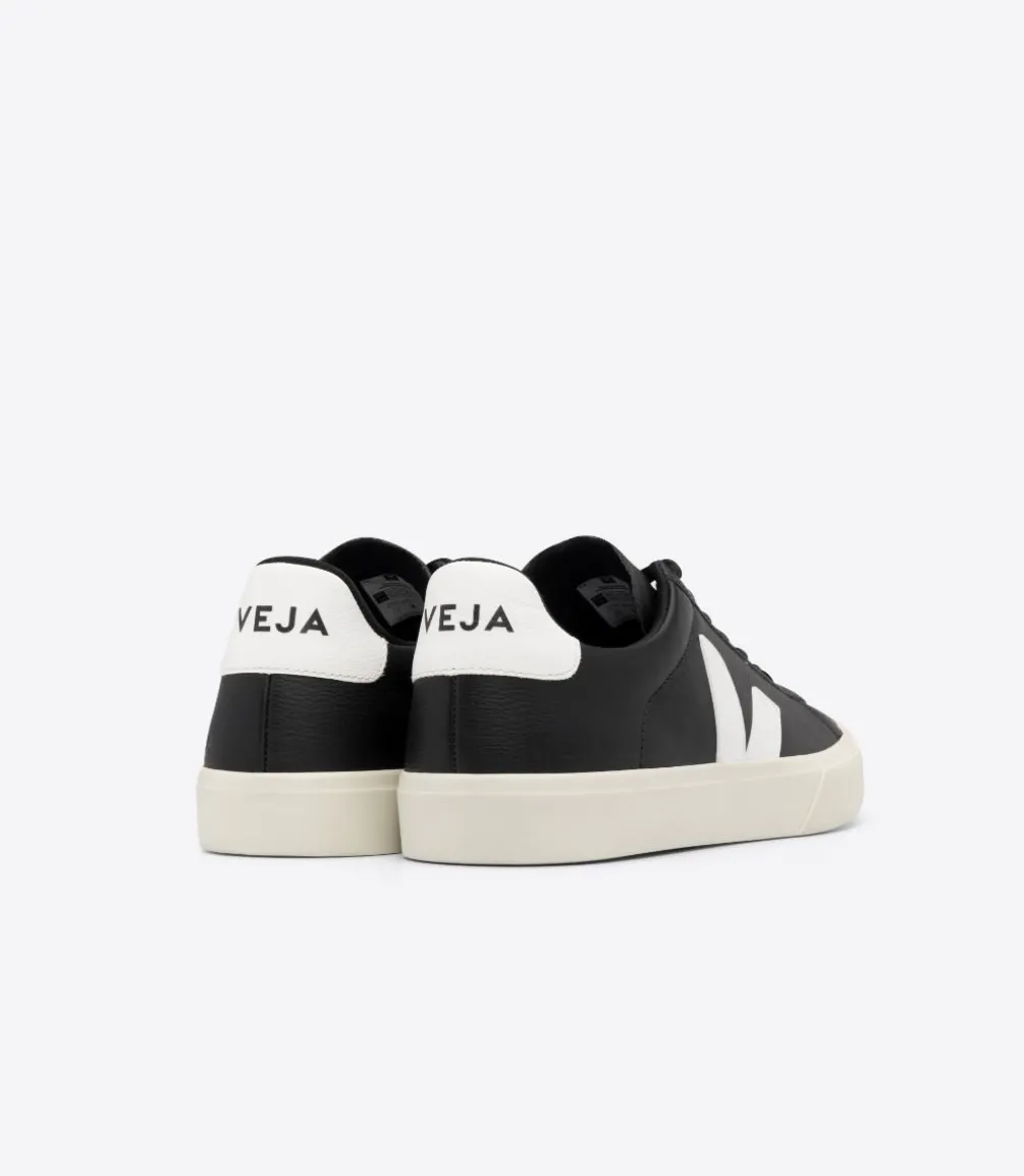 Damen VEJA CAMPO LEATHER BLACK WHITE