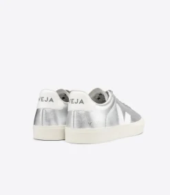 Damen VEJA CAMPO LEATHER SILVER WHITE