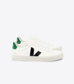 VEJA CAMPO LEATHER WHITE BLACK EMERAUDE