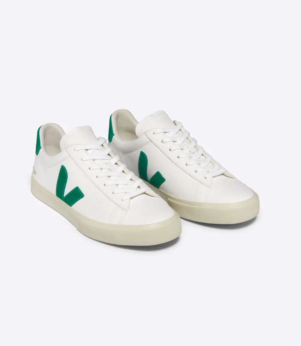 Damen VEJA CAMPO LEATHER WHITE EMERAUDE