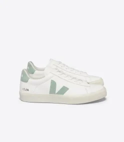 Damen VEJA CAMPO LEATHER WHITE MATCHA