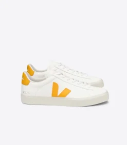 VEJA CAMPO LEATHER WHITE OURO