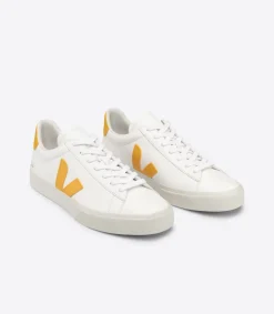 VEJA CAMPO LEATHER WHITE OURO