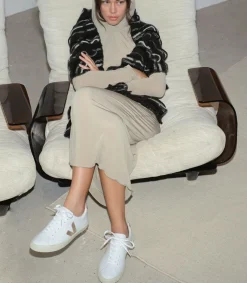 Damen VEJA CAMPO LEATHER WHITE PLATINE