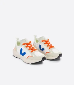 Kinder VEJA CANARY ELASTIC LACES ALVEOMESH WHITE INDIGO