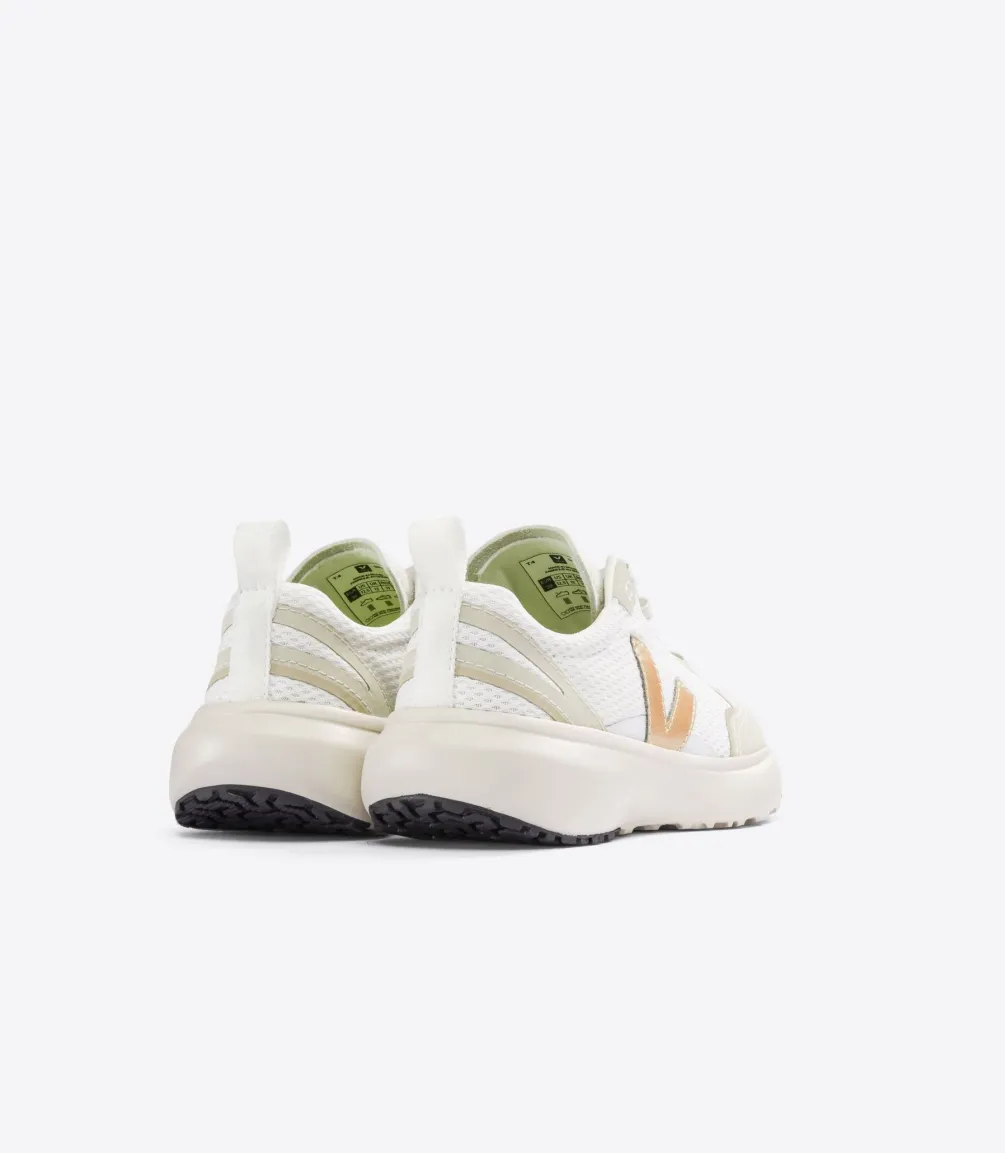 Kinder VEJA CANARY ELASTIC LACES ALVEOMESH WHITE PLATINE