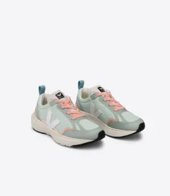 Kinder VEJA CANARY ELASTIC LACES ALVEOMESH MATCHA WHITE