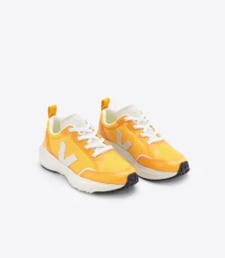 Kinder VEJA CANARY ELASTIC LACES ALVEOMESH OURO PIERRE