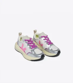 Kinder VEJA CANARY LIGHT ALVEOMESH GRAVEL MALIBU SILVER