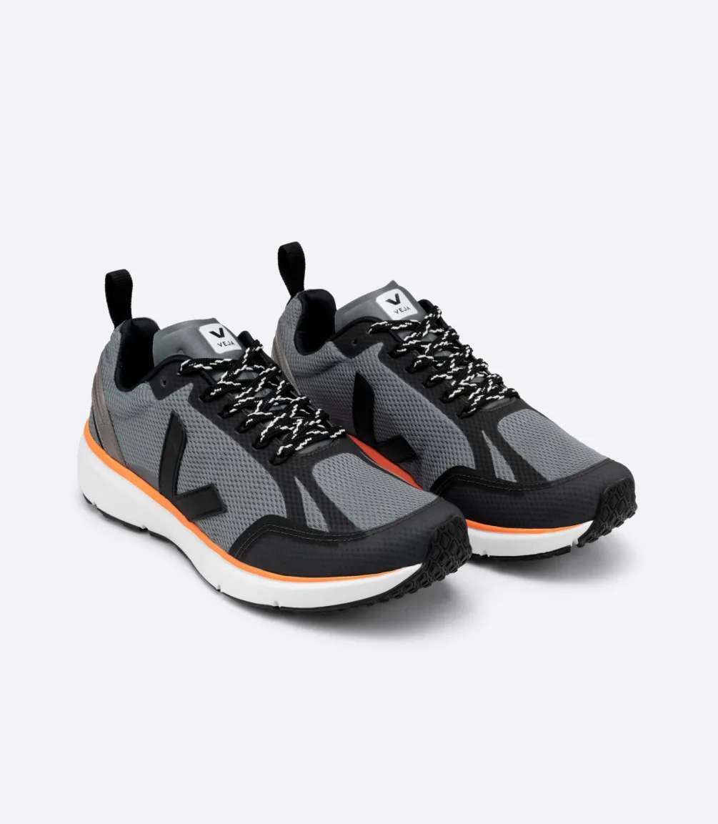 VEJA CONDOR 2 ALVEOMESH CONCRETE BLACK NEON ORANGE