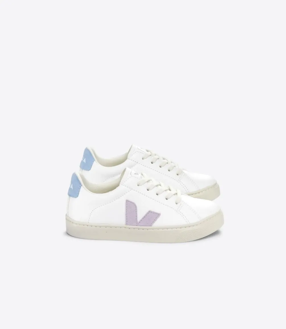 Kinder VEJA ESPLAR LACES LEATHER WHITE PARME STEEL