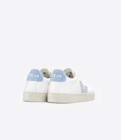 Kinder VEJA ESPLAR LACES LEATHER WHITE PARME STEEL