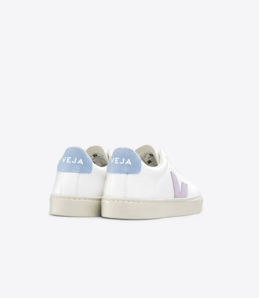 Kinder VEJA ESPLAR LACES LEATHER WHITE PARME STEEL