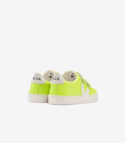 Kinder VEJA ESPLAR LEATHER JAUNE FLUO PIERRE