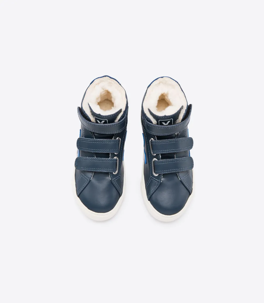 Kinder VEJA ESPLAR MID FURED LEATHER NAUTICO INDIGO