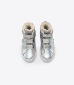 Kinder VEJA ESPLAR MID FURED LEATHER UNICORN WHITE