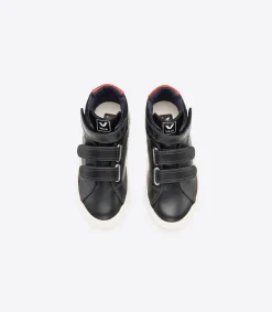 Kinder VEJA ESPLAR MID LEATHER BLACK ROUILLE