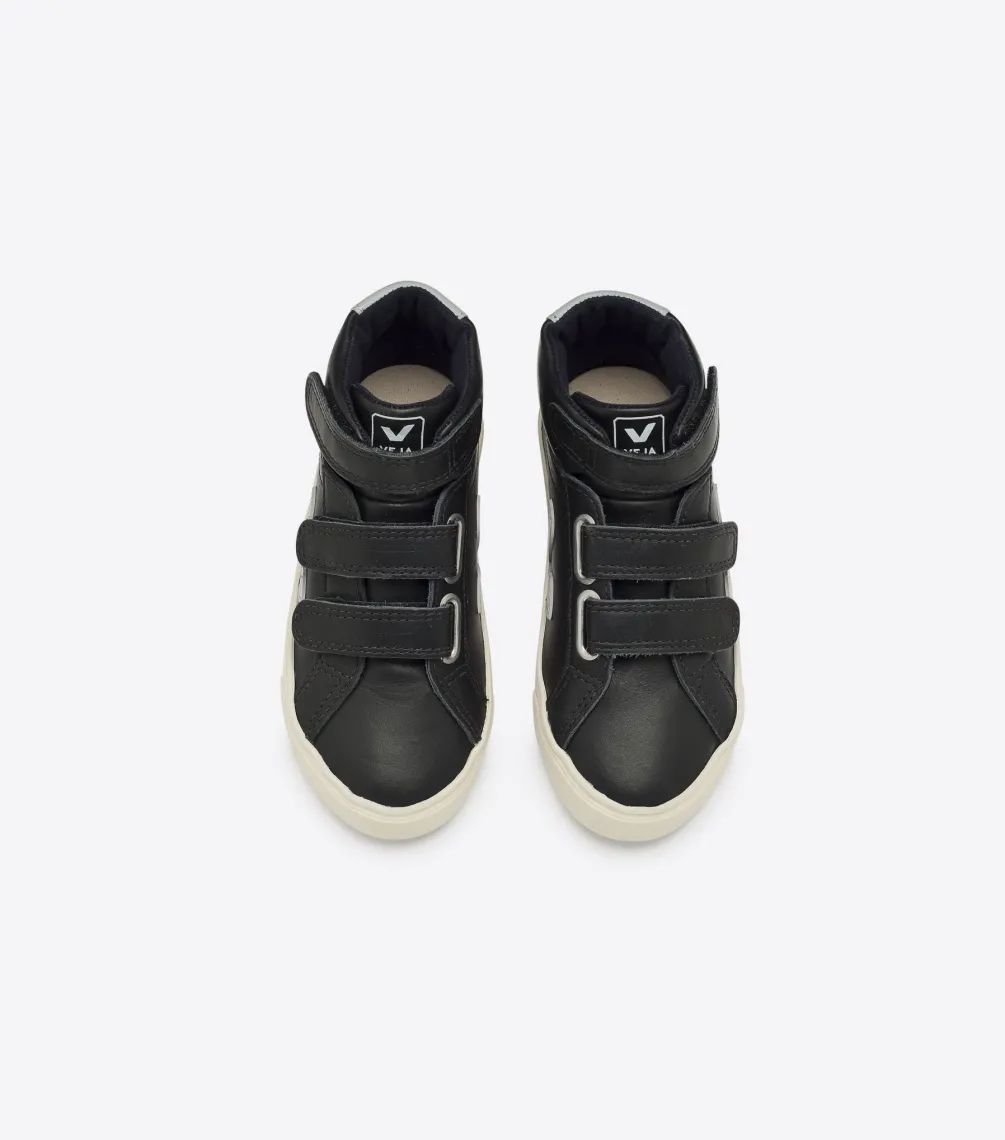 Kinder VEJA ESPLAR MID LEATHER BLACK GREY
