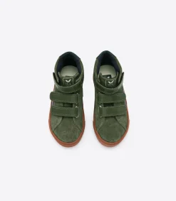 Kinder VEJA ESPLAR MID SCRATCHS SUEDE OLIVE RUST SOLE