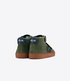 Kinder VEJA ESPLAR MID SCRATCHS SUEDE OLIVE RUST SOLE
