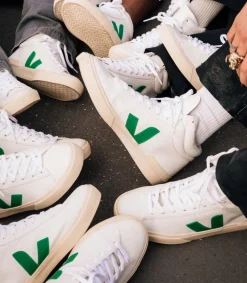 Damen VEJA MINOTAUR LEATHER WHITE EMERAUDE BUTTER