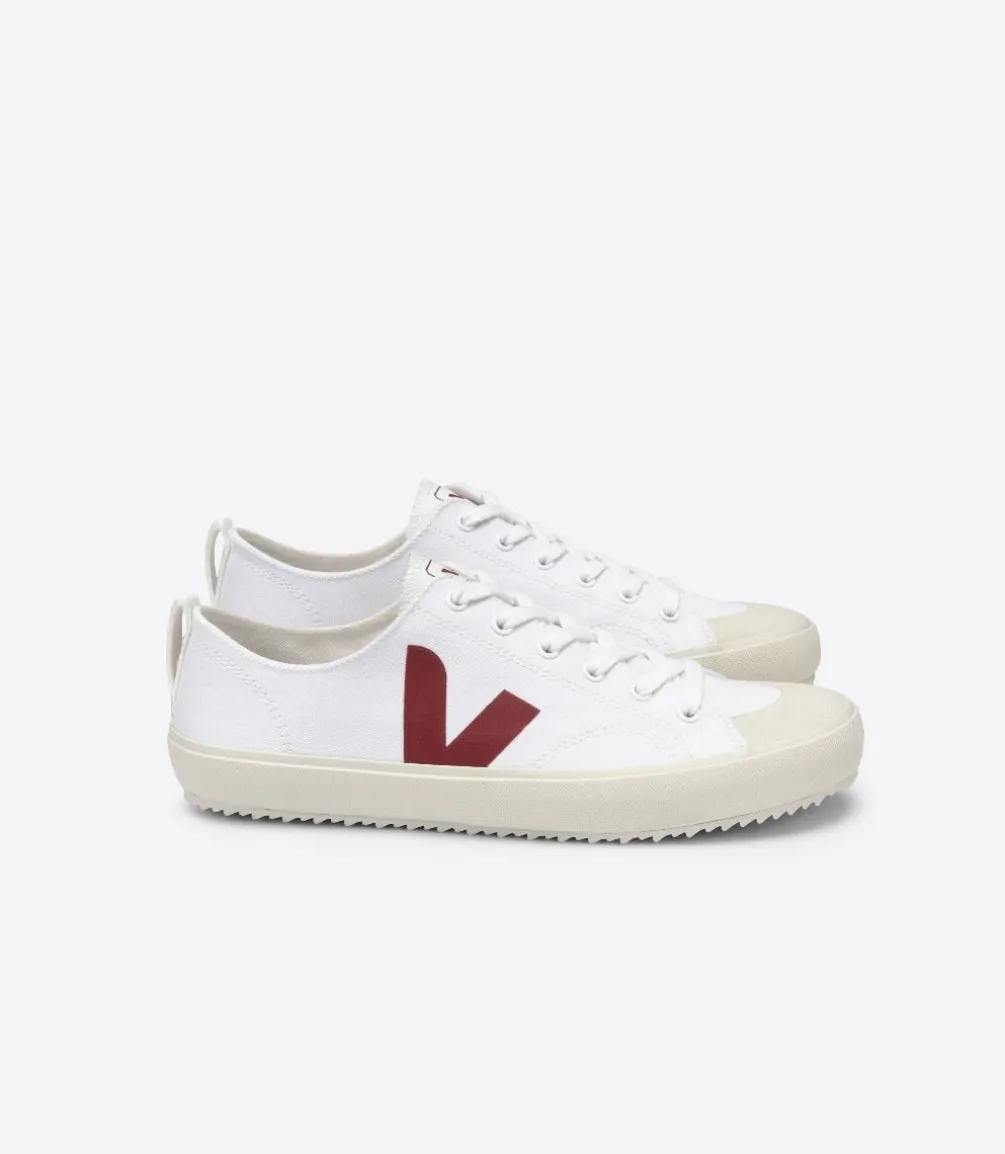 VEJA NOVA CANVAS WHITE MARSALA