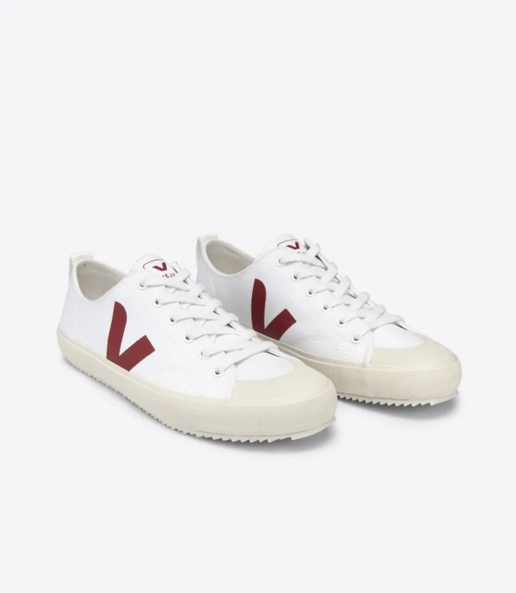 VEJA NOVA CANVAS WHITE MARSALA