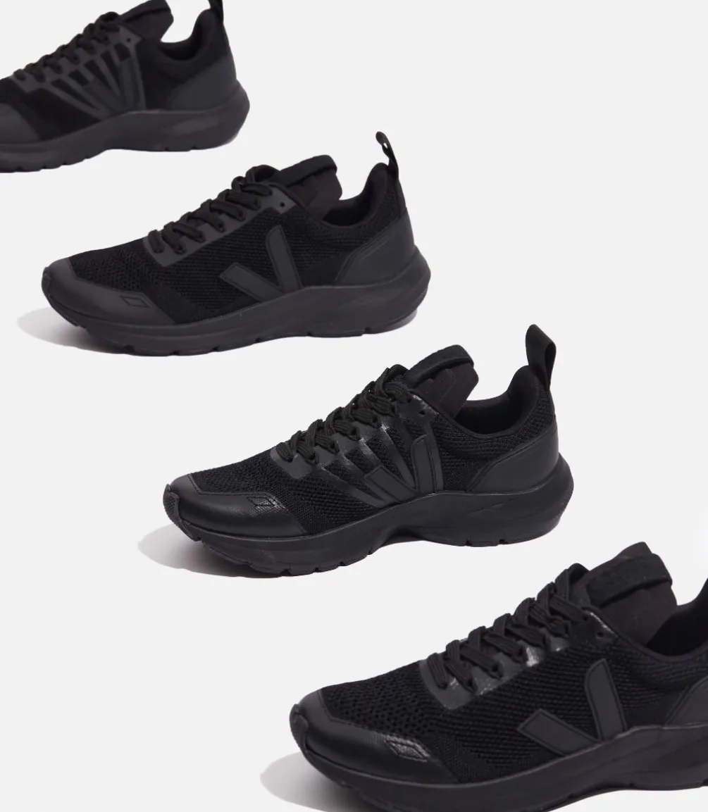 VEJA PERFORMANCE RUNNER V-KNIT X RICK OWENS BLACK
