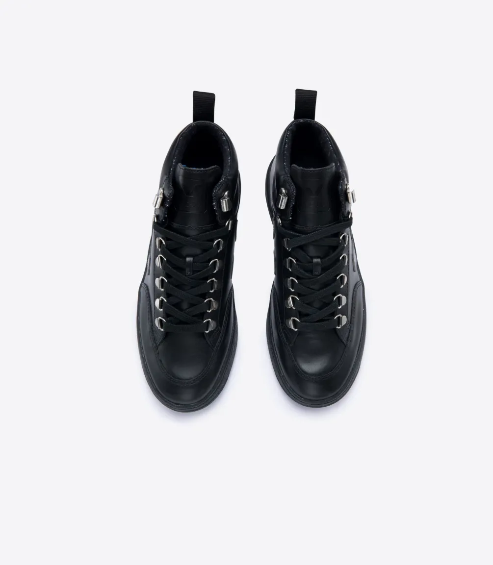 VEJA RORAIMA LEATHER BLACK GRAFITE BLACK SOLE