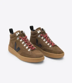 VEJA RORAIMA SUEDE BROWN BLACK NATURAL SOLE