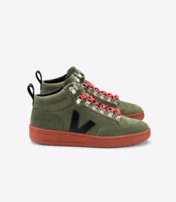 VEJA RORAIMA SUEDE OLIVE BLACK RUST SOLE