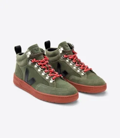 VEJA RORAIMA SUEDE OLIVE BLACK RUST SOLE