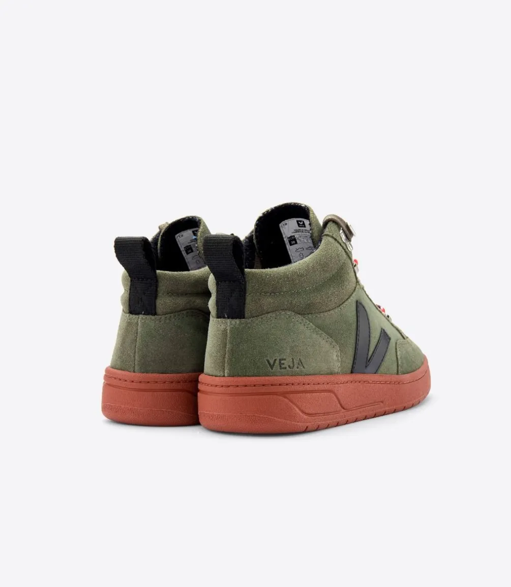 VEJA RORAIMA SUEDE OLIVE BLACK RUST SOLE