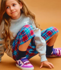 Kinder VEJA V-10 LEATHER MULTICO PETALE