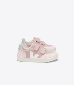 Kinder VEJA V-12 CANVAS BABE WHITE MATCHA