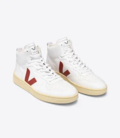 VEJA V-15 CWL WHITE ROUILLE BUTTER SOLE