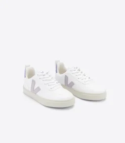 Kinder VEJA V-10 LACES CWL WHITE PARME LAVANDE