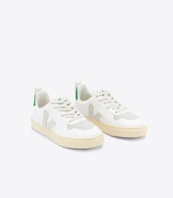 Kinder VEJA V-10 LACES CWL WHITE PIERRE EMERAUDE