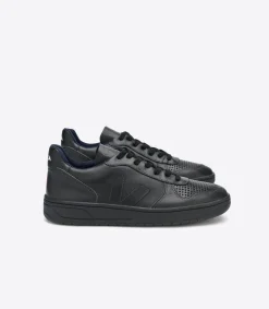 VEJA V-10 LEATHER BLACK BLACK