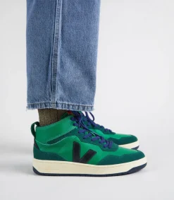 Damen VEJA V-95 LEATHER EMERAUDE BLACK