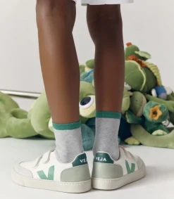 Kinder VEJA V-12 LEATHER EXTRA WHITE MULTICO CLAY