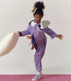 Kinder VEJA V-10 LEATHER MULTICO PETALE WHITE