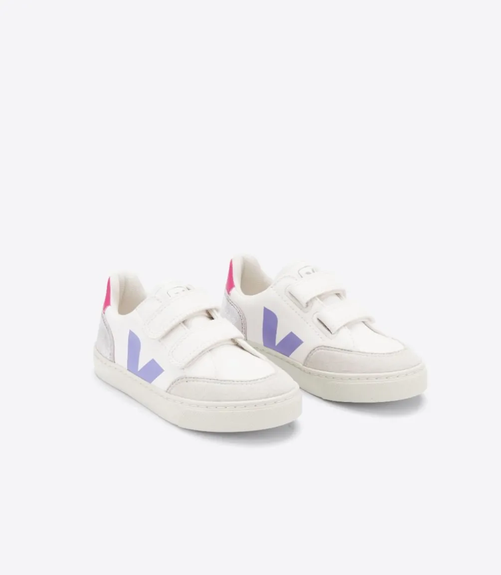 Kinder VEJA V-12 LEATHER MULTICO SILVER