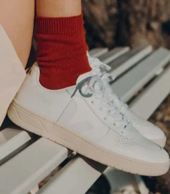 VEJA V-10 LEATHER WHITE