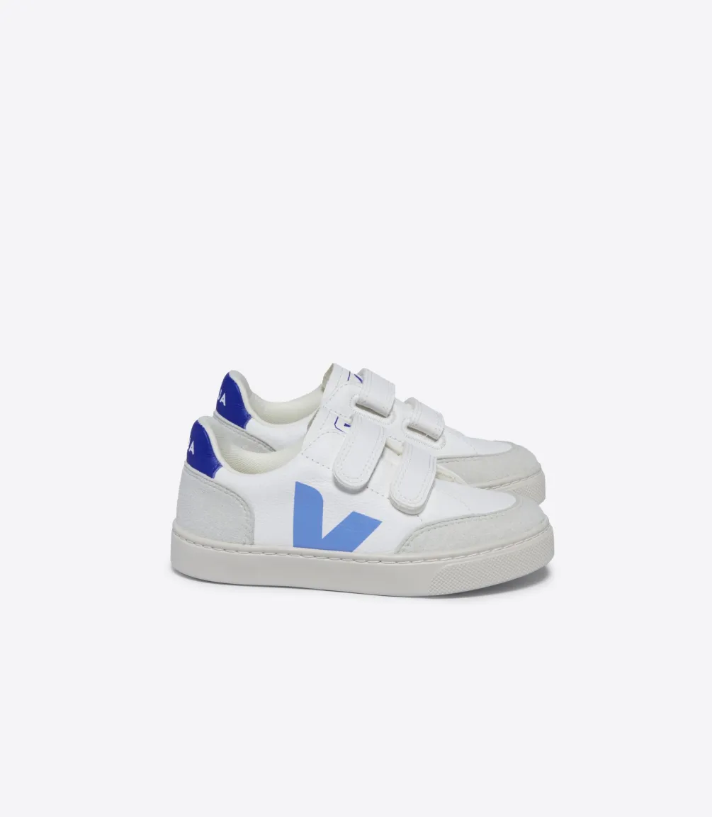 Kinder VEJA V-12 LEATHER WHITE AQUA PAROS