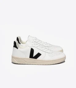 Damen VEJA V-10 LEATHER WHITE BLACK