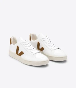 Damen VEJA V-12 LEATHER WHITE CAMEL