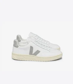 Damen VEJA V-12 LEATHER WHITE LIGHT GREY