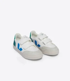 Kinder VEJA V-12 LEATHER WHITE MULTICO BRITTANY