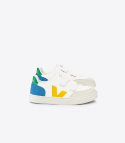 Kinder VEJA V-12 LEATHER WHITE MULTICO INDIGO